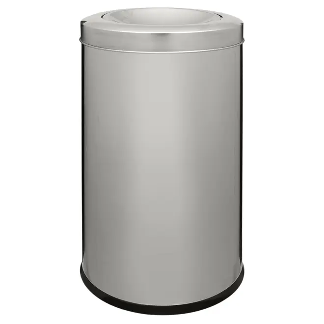 LIXEIRA 21 L BANDON - INOX/PRETO - Foto 1
