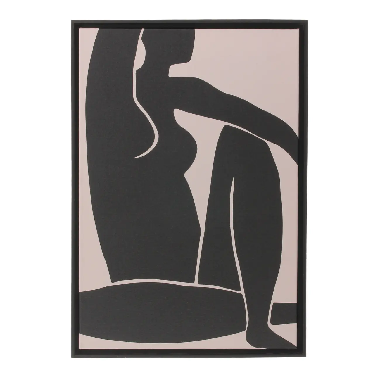 QUADRO 35 CM X 50 CM MUSA - PRETO/PRETO - Foto 1