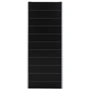 PORTA DE CORRER DIREITA/ESQUERDA PARA GUARDA-ROUPA FRIZ - PRETO/ALUMÍNIO - Foto 1