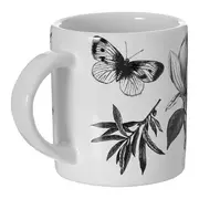 CANECA 300 ML NATUREZA - BRANCO/PRETO - Foto 4
