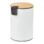 LIXEIRA COM PEDAL 12 L BAMBUMIX - BRANCO/BAMBU - Foto 4