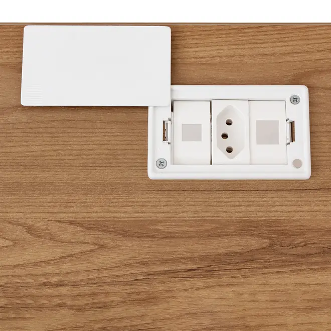 MESA COM BALCÃO 1 PORTA DE CORRER 1,80 M X 1,87 M BOSS - OAK TAMMI/BRANCO - Foto 12