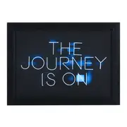 QUADRO JOURNEY IS ON 30 CM X 22 CM - PRETO/SORBET MENTA - Foto 2