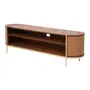 RACK 1,80 M X 43 CM ECLAIR TELA - NOZES/DOURADO - Foto 2