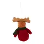 PINGENTE BONECO DE NEVE FOFO BORDAR, AMAR E CELEBRAR - MARROM/VERMELHO - Foto 3
