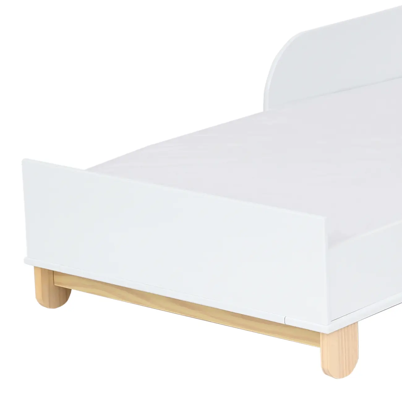 BERÇO 70 CM 2 EM 1 - BERÇO/CAMA INFANTIL SWEET - BRANCO/PINUS NATURAL - Foto 12