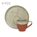 JOGO DE XÍCARA DE CAFÉ C/6 PEÇAS PALEO