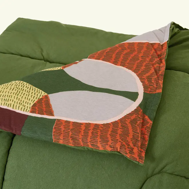 EDREDOM DUPLA-FACE CASAL/QUEEN 2,40 M X 2,50 M PAISAGISTA - MULTICOR/MUSGO - Foto 9