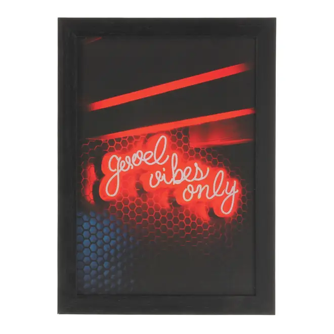 QUADRO 22 CM X 30 CM GOOD VIBES ONLY - PRETO/MULTICOR - Foto 1