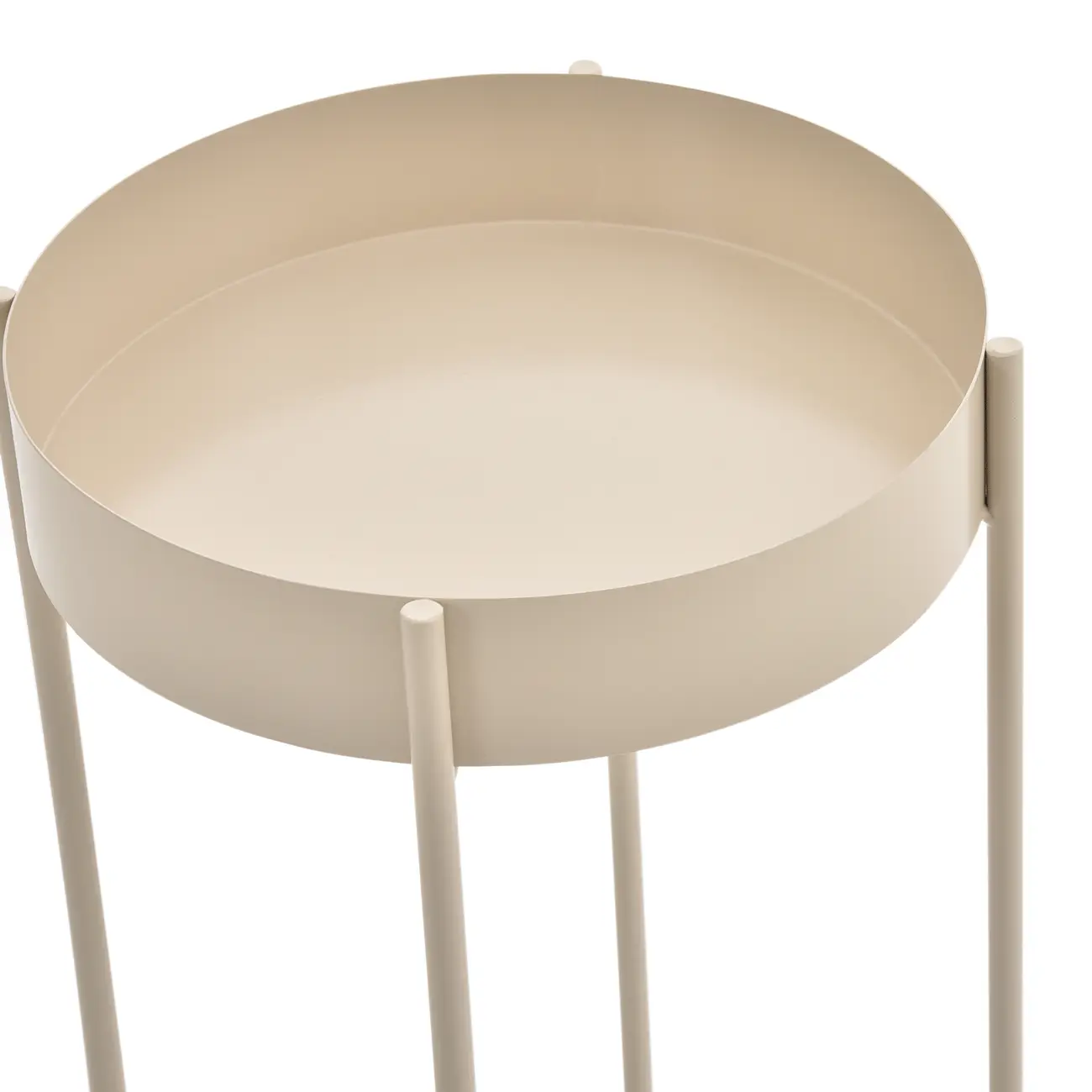 MESA LATERAL REDONDA 30 CM PIRIZ - AREIA - Foto 4