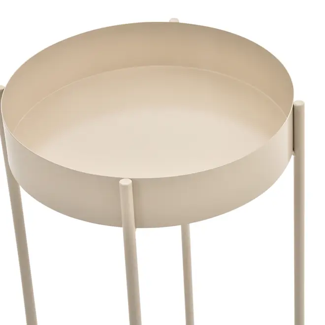 MESA LATERAL REDONDA 30 CM PIRIZ - AREIA - Foto 4
