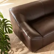 SOFÁ 3 LUGARES PLÁTANO - COURO MARROM DE LEI - Foto 11