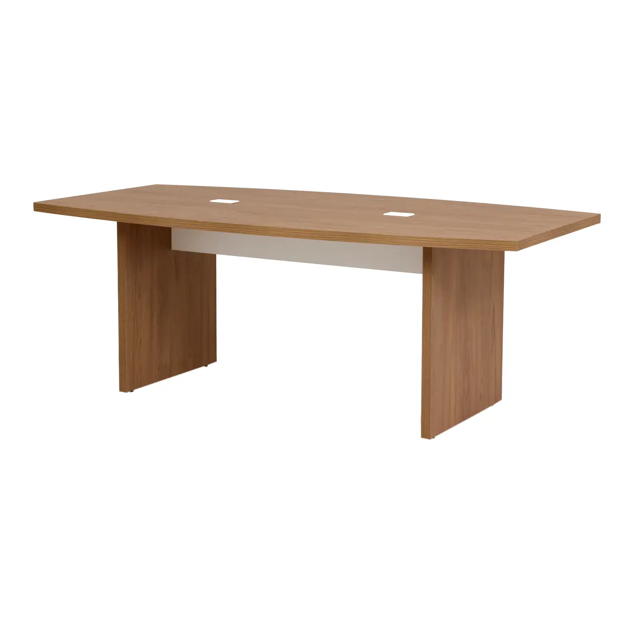 MESA REUNIÃO 2,10 M X 1,10 M COM CAIXA PARA CONECTIVIDADE BOSS - OAK TAMMI/BRANCO - Foto 3