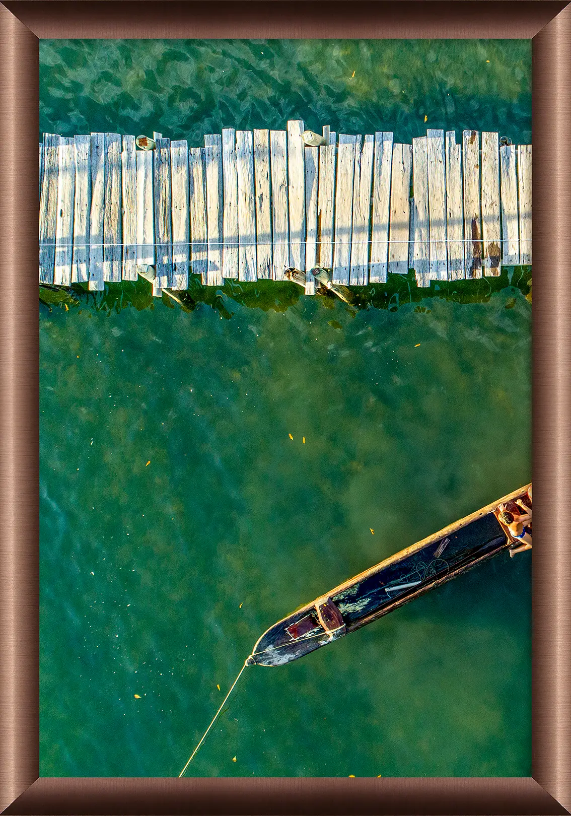 QUADRO À BEIRA I 35 CM X 50 CM - CAPPUCCINO/MULTICOR - Foto 1