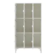 LOCKER/ARMÁRIO PARA ESCRITÓRIO ALTO 9 PORTAS SLEEK - BRANCO/GRANILITE - Foto 4
