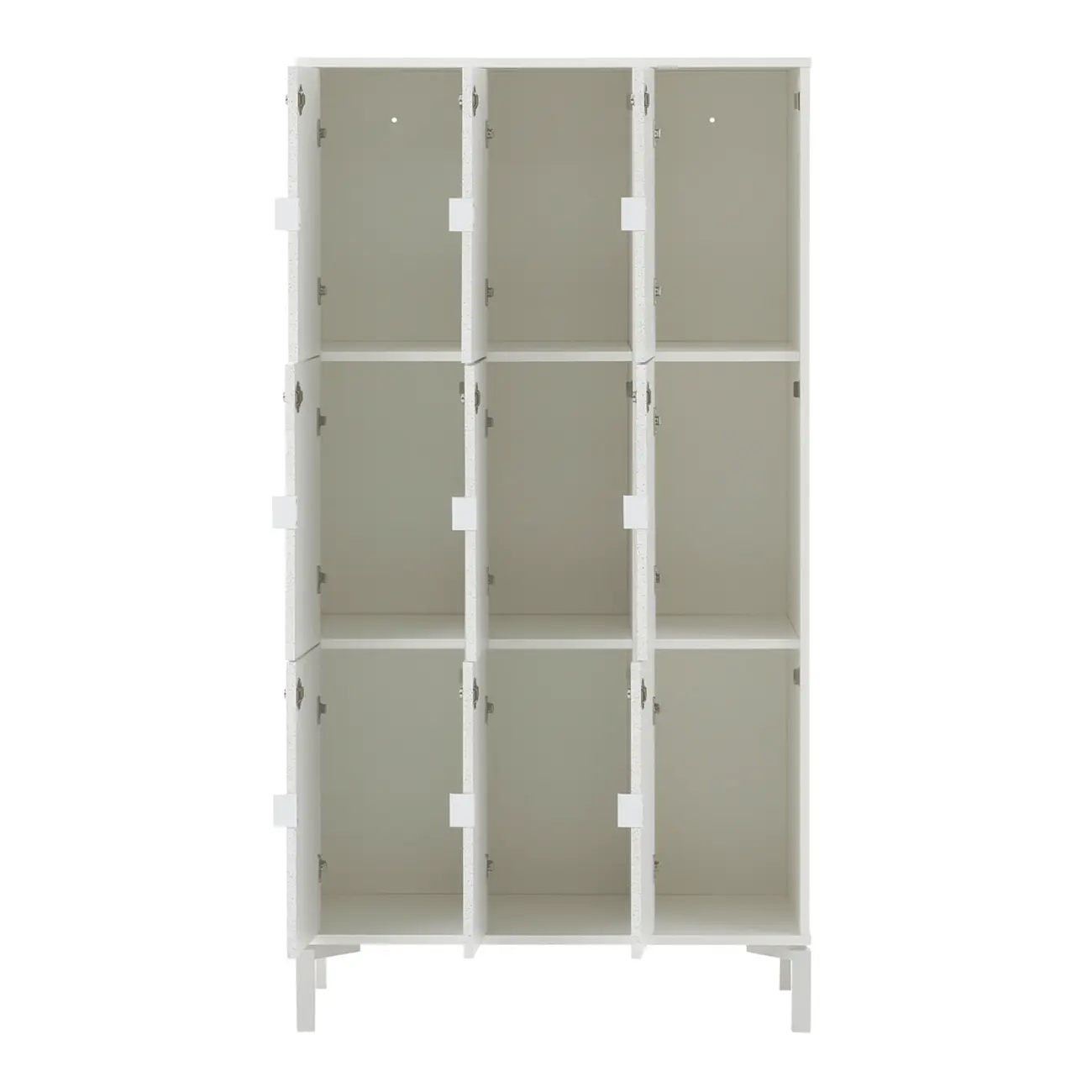 LOCKER/ARMÁRIO PARA ESCRITÓRIO ALTO 9 PORTAS SLEEK - BRANCO/GRANILITE - Foto 4