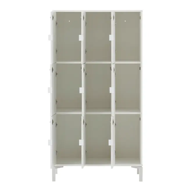 LOCKER/ARMÁRIO PARA ESCRITÓRIO ALTO 9 PORTAS SLEEK - BRANCO/GRANILITE - Foto 4