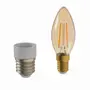 LÂMPADA VELA FILAMENTO E14 E27 3W 220V LUZ AMARELA TASCHIBRA - HANBAR - Foto 27