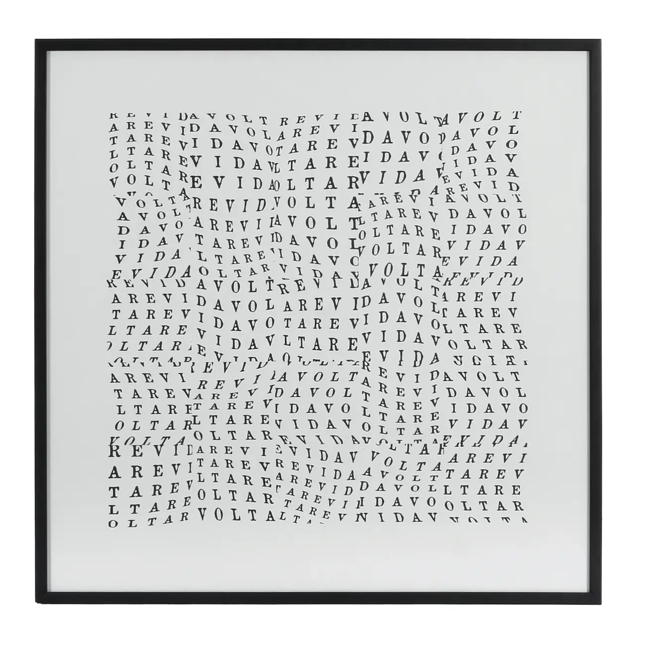 QUADRO III 60 CM X 60 CM TUDO OU TUDO REVIDAVOLTA - PRETO/BRANCO - Foto 1