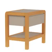 MESA DE CABECEIRA 1 GAVETA KANT - CAMELO/AMÊNDOA - Foto 20