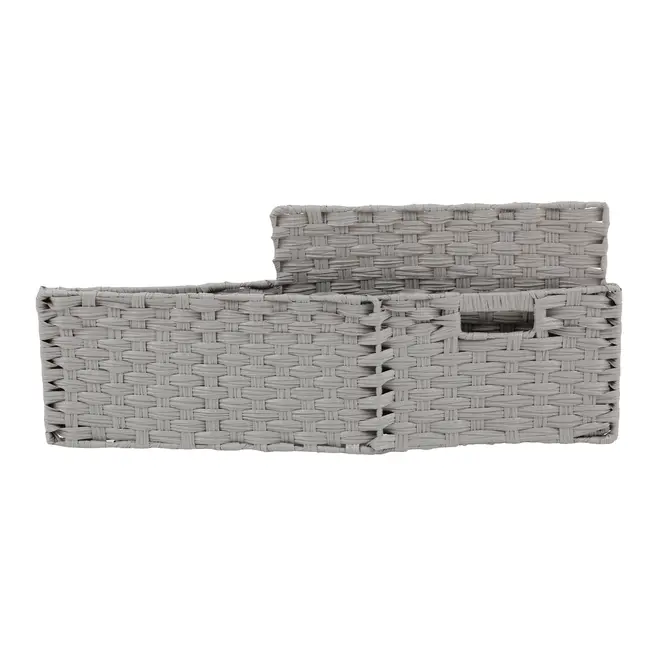 CESTO DOBRÁVEL 40 CM X 29 CM X 19 CM NID - CINZA PROVENCE - Foto 4