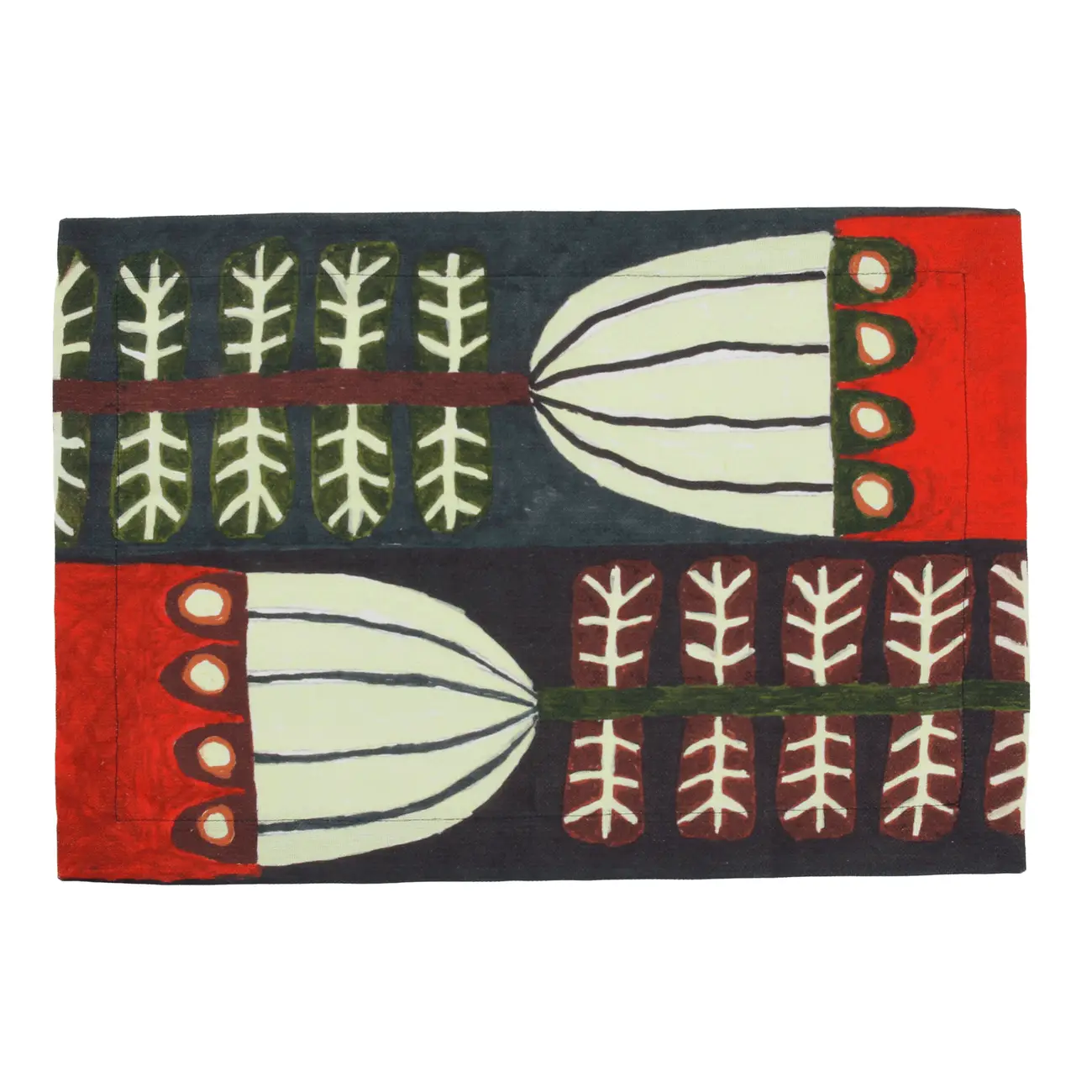LUGAR AMERICANO 36 CM X 50 CM PAISAGISTA FLOR - VERMELHO/MULTICOR - Foto 1