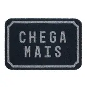 CAPACHO 40 CM X 60 CM CHEGA MAIS - AZUL/BRANCO - Foto 1