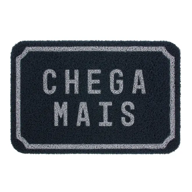 CAPACHO 40 CM X 60 CM CHEGA MAIS - AZUL/BRANCO - Foto 1