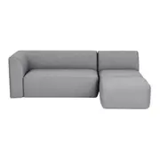 SOFÁ 3 LUGARES COM PUFF UNITS - CINZA CLARO - Foto 1