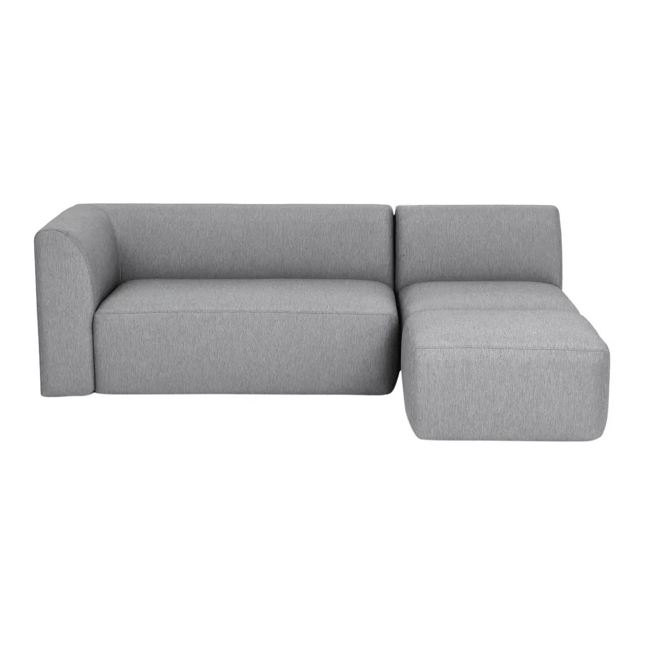 SOFÁ 3 LUGARES COM PUFF UNITS - CINZA CLARO - Foto 1