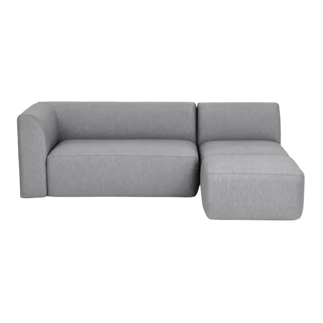 SOFÁ 3 LUGARES COM PUFF UNITS - CINZA CLARO - Foto 1