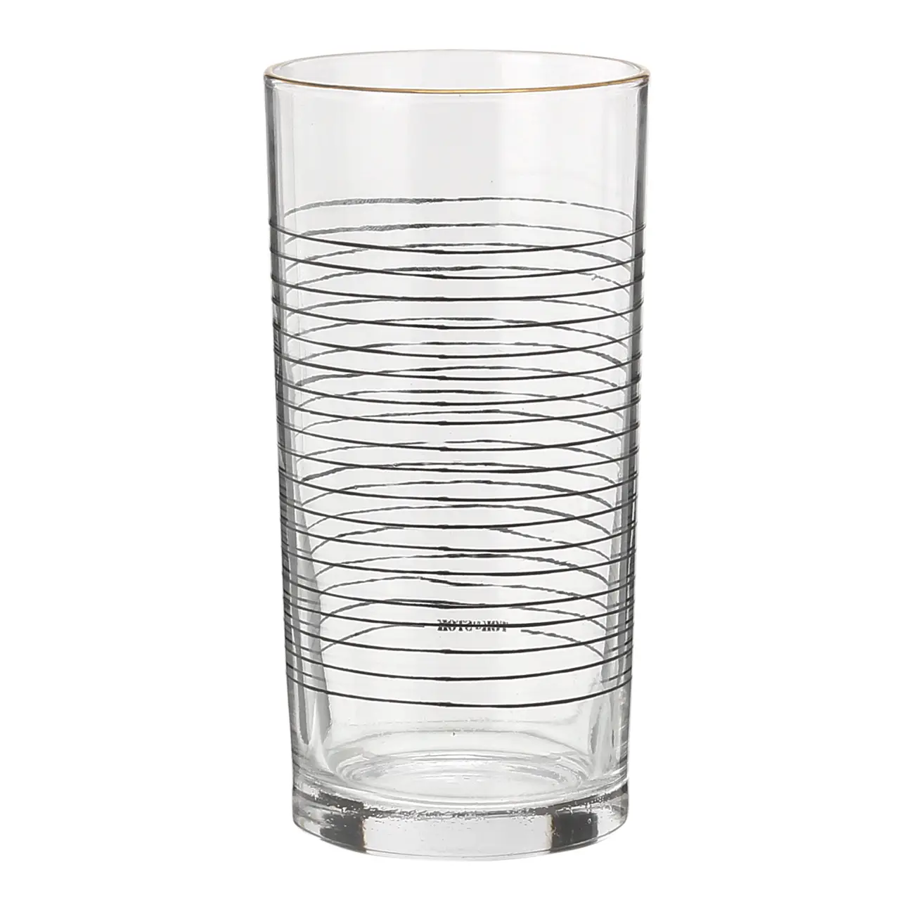 COPO LONG DRINK 300 ML HIPFIX LISTRAS - INCOLOR/OURO - Foto 1