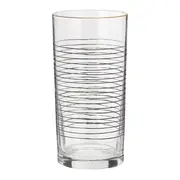 COPO LONG DRINK 300 ML HIPFIX LISTRAS - INCOLOR/OURO - Foto 1