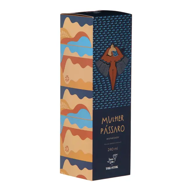 AROMATIZADOR BERGAMOTA, FOLHAS VERDES E SÂNDALO 240 ML MULHER PÁSSARO - AZUL/MULTICOR - Foto 3