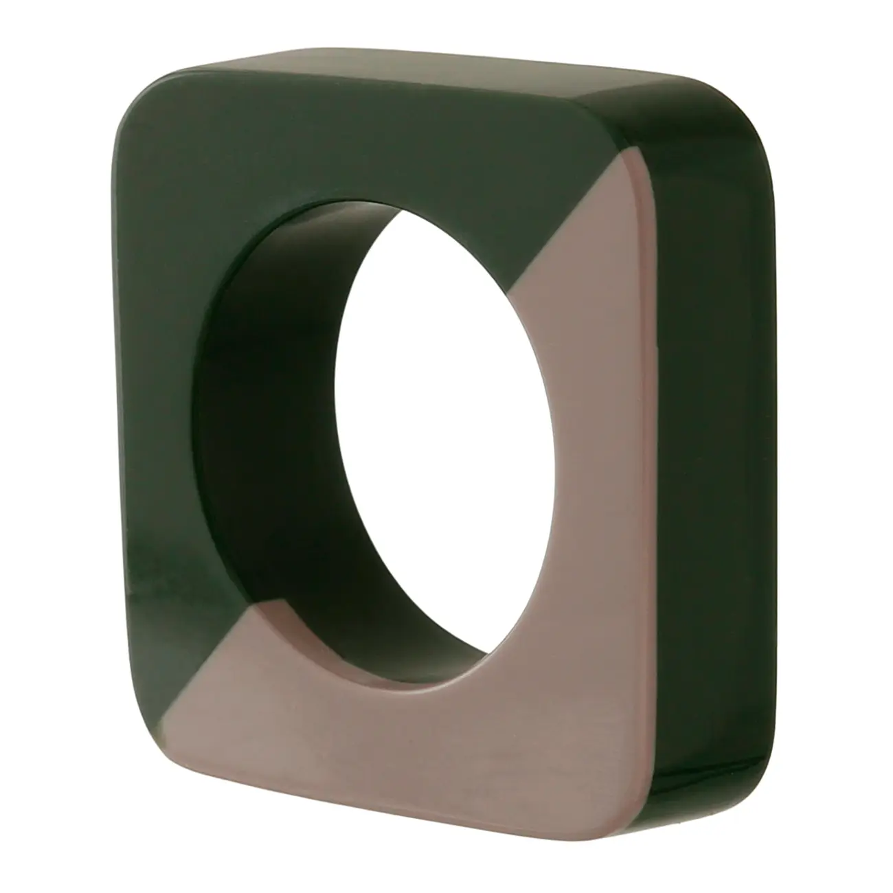 ARGOLA PAR GUARDANAPO CONJUNTO COM 2 PEÇAS DUO COLOR - MUSGO/CAMELO - Foto 2