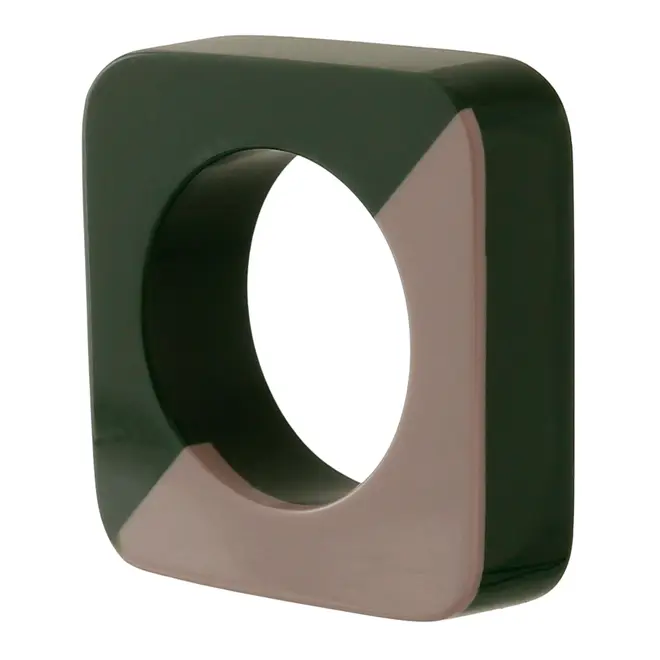 ARGOLA PAR GUARDANAPO CONJUNTO COM 2 PEÇAS DUO COLOR - MUSGO/CAMELO - Foto 2