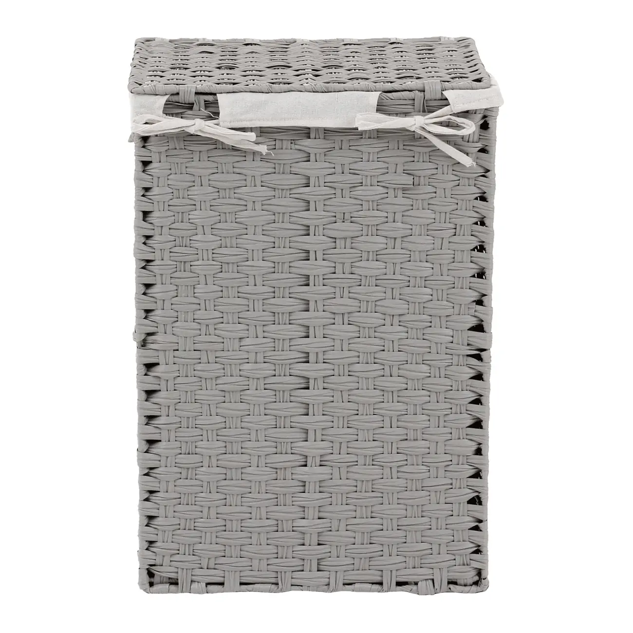 CESTO DOBRÁVEL 60 CM X 40 CM X 30 CM NID - CINZA PROVENCE/NATURAL - Foto 7