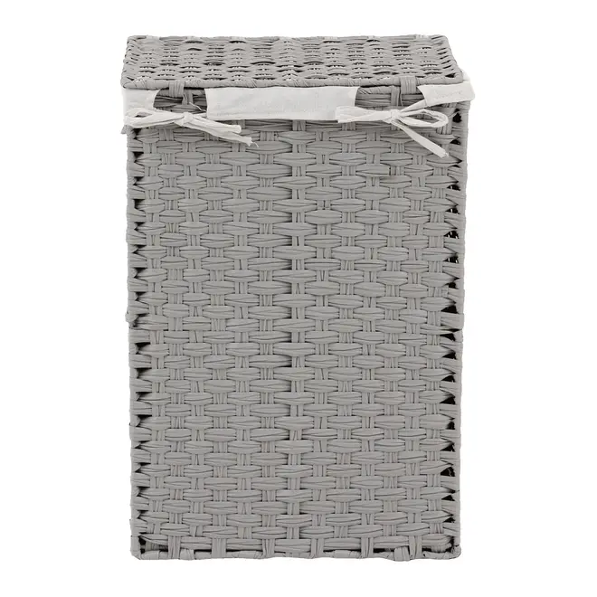 CESTO DOBRÁVEL 60 CM X 40 CM X 30 CM NID - CINZA PROVENCE/NATURAL - Foto 7