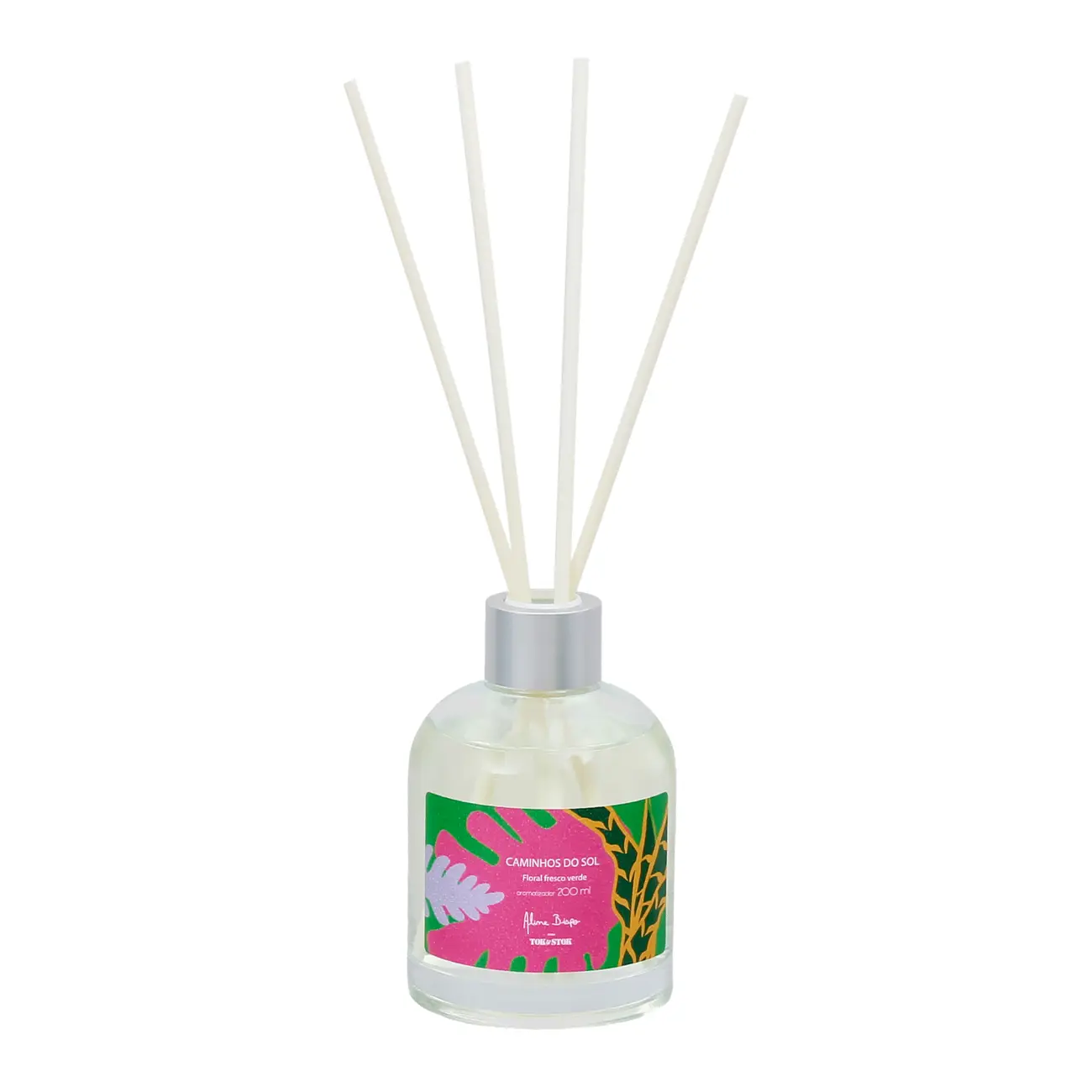 AROMATIZADOR FLORAL FRESCO VERDE 200 ML CAMINHOS DO SOL - VERDE/ROSA - Foto 1