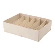CESTO ORGANIZADOR DOBRÁVEL COM 6 DIVISÓRIAS HORIZONTAIS COTTON LINNEN - NATURAL - Foto 2