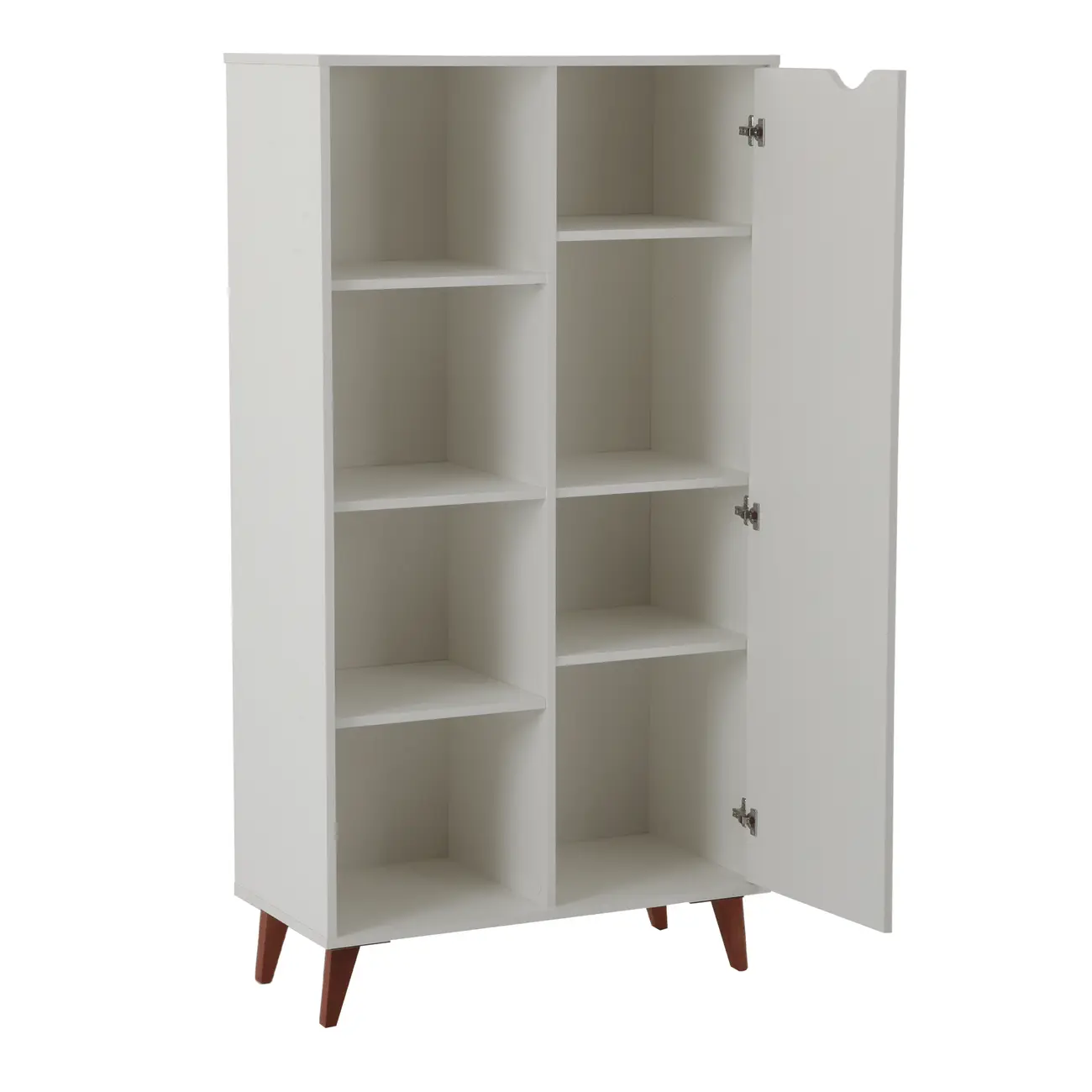 ARMÁRIO PARA ESCRITÓRIO ALTO 1 PORTA LIN - BRANCO/NOZES - Foto 4