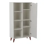 ARMÁRIO PARA ESCRITÓRIO ALTO 1 PORTA LIN - BRANCO/NOZES - Foto 4