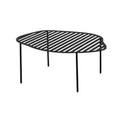 MESA DE CENTRO VAZADA 61 CM X 50 CM PINGO - PRETO - Foto 1