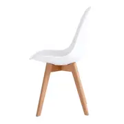 CADEIRA DE JANTAR SKED WOOD - FAIA/BRANCO - Foto 3