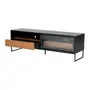 RACK 2 PORTAS DE CORRER/2 GAVETAS 1,80 M X 45 CM STREET - KONKRET/INCOLOR - Foto 7