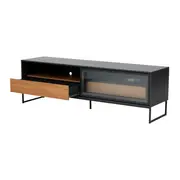 RACK 2 PORTAS DE CORRER/2 GAVETAS 1,80 M X 45 CM STREET - KONKRET/INCOLOR - Foto 7