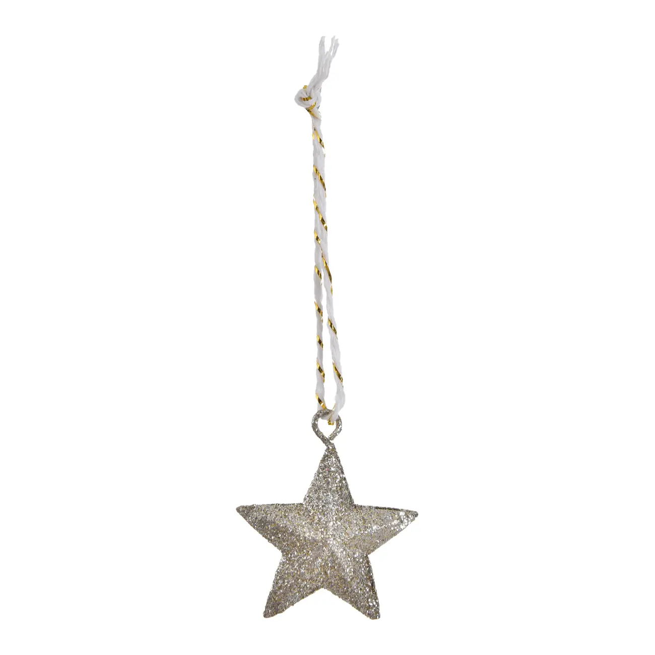 PINGENTE ESTRELAS COM 12 PEÇAS NATAL ASTRAL - DOURADO/BRANCO - Foto 2