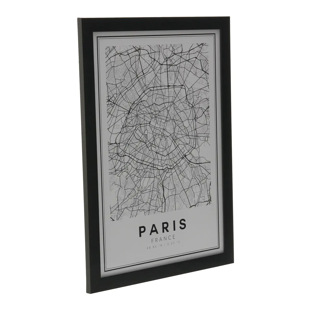 QUADRO 28 CM X 38 CM ROAD MAP PARIS - PRETO/BRANCO - Foto 2
