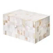 CAIXA DECORATIVA 15 CM X 10 CM X 6 CM MADREPÉROLA - PEROLA - Foto 2