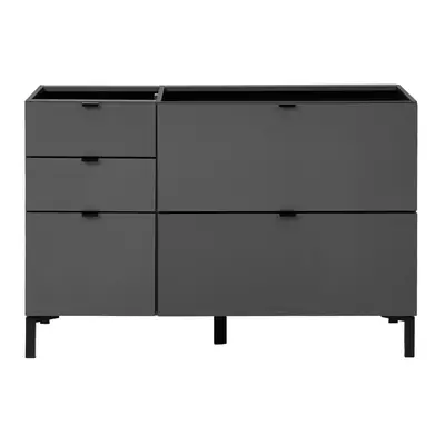 ARMÁRIO DE COZINHA INFERIOR 1,20 M 2 PORTAS BASCULANTES/3 GAVETAS SLEEK